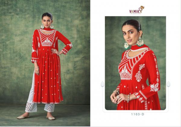 Vamika Aadhira Pure Rayon Kurti With Bottom Dupatta Collection 